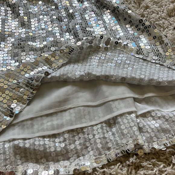 Zara Silver Sequin Mini Dress - Picture 12 of 16